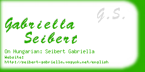 gabriella seibert business card